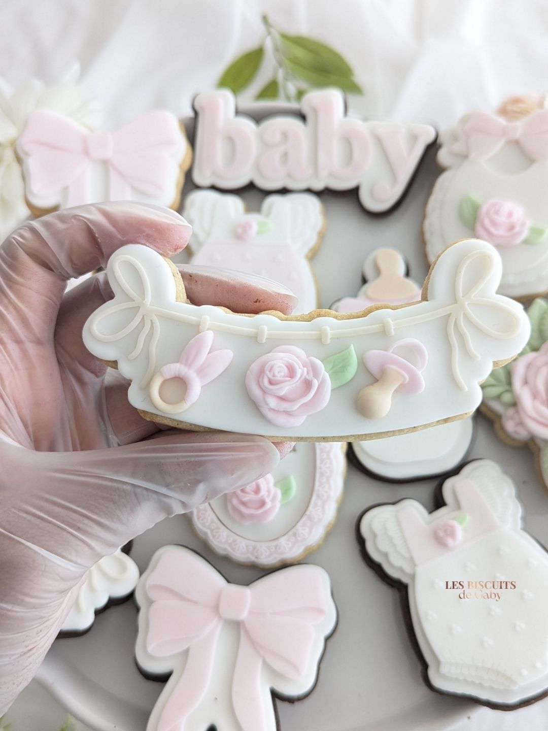Coffret Naissance "Petit noeud en fleur" - Les Biscuits de Gaby