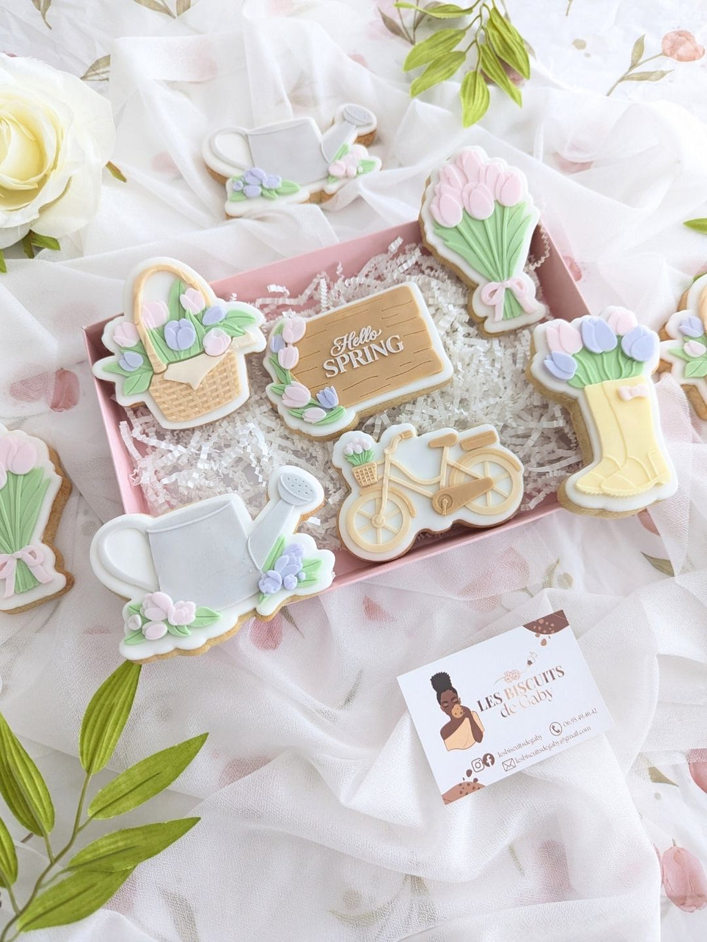 Coffret Printemps "Le jardin des tulipes" - Les Biscuits de Gaby