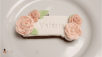Marque-place "Sauge et rose poudrée" - Les Biscuits de Gaby