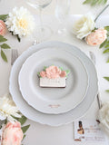 Marque-place "Sauge et rose poudrée" - Les Biscuits de Gaby