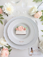 Marque-place "Sauge et rose poudrée" - Les Biscuits de Gaby