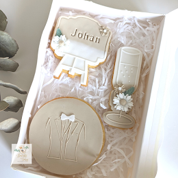 Boite blanche pour 2/3 biscuits - 1.25€ l'unité